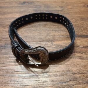 West Star Girls Brown Black Horse Concho Rodeo Western Belt